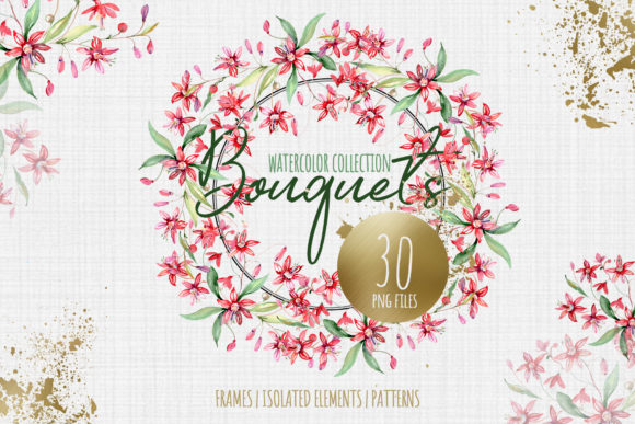 Bouquets May Sun Red Watercolor Illustrations Review