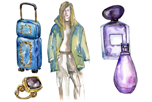 Cosmetics Watercolor Png & Illustrations