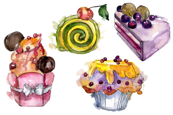 Dessert Dream Watercolor Illustrations Review