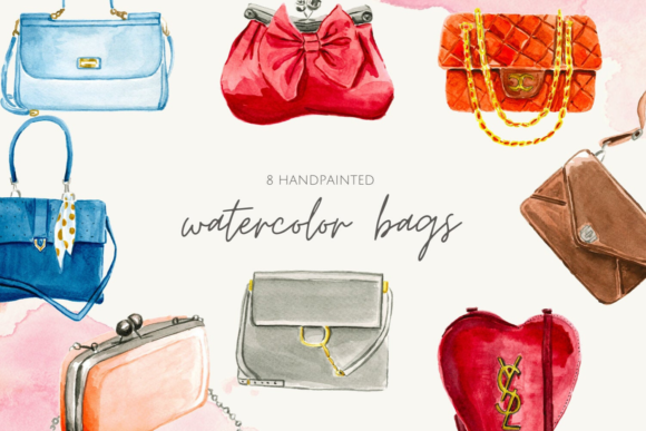 Watercolor Woman Bags & Illustrations Review